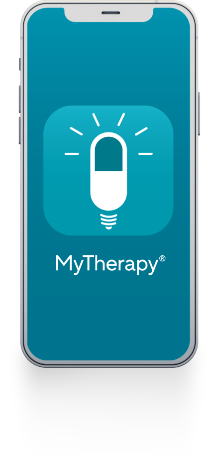 Phone with the MyTherapy app